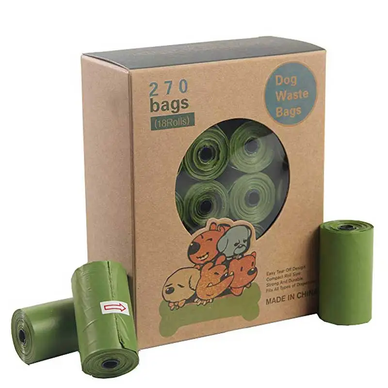Custom Logo Biodegradable Scented Dog Poop Bags With Dispenser Package ...
