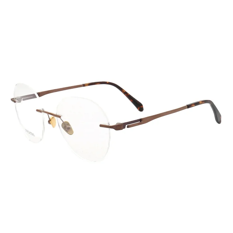 Cornice Senza Cornice Ottica Senza Montatura Rotonda Di Alta Qualità Unisex  Top101 Marrone Opaco Di Nuovo Arrivo - Buy Senza Montatura Occhiali Da  Vista Frames,Blu Di Blocco Luce Occhiali Senza Montatura Cornici