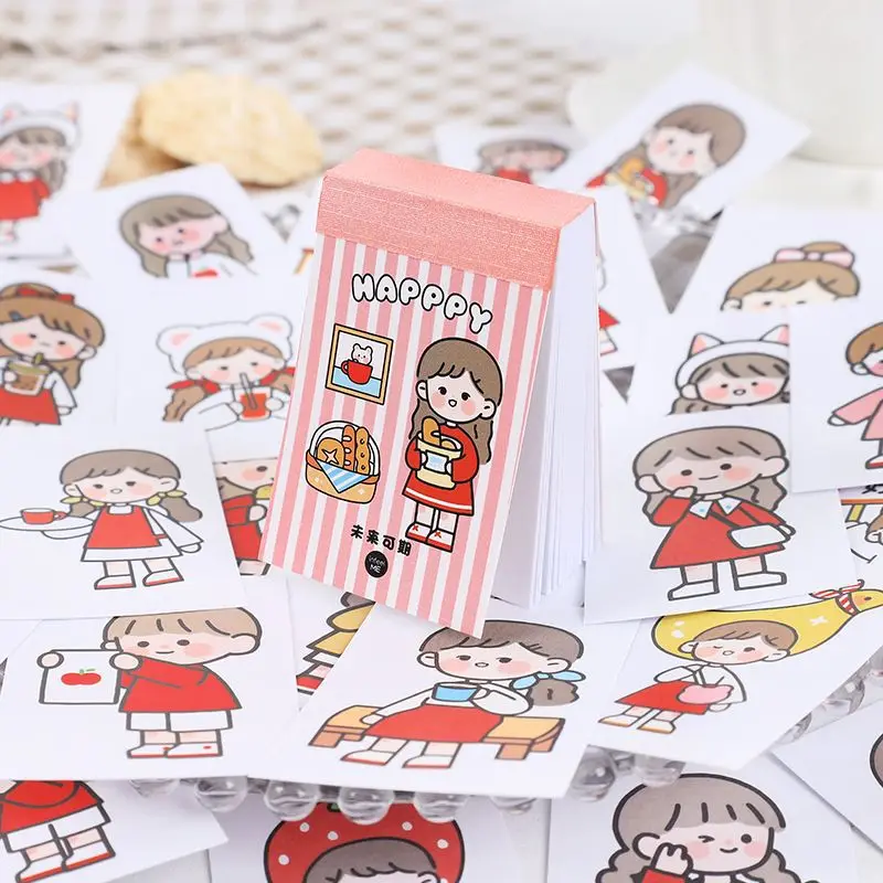 Wholesale 50 Piece Cute Girls Sticker Book Creative DIY Diary ...