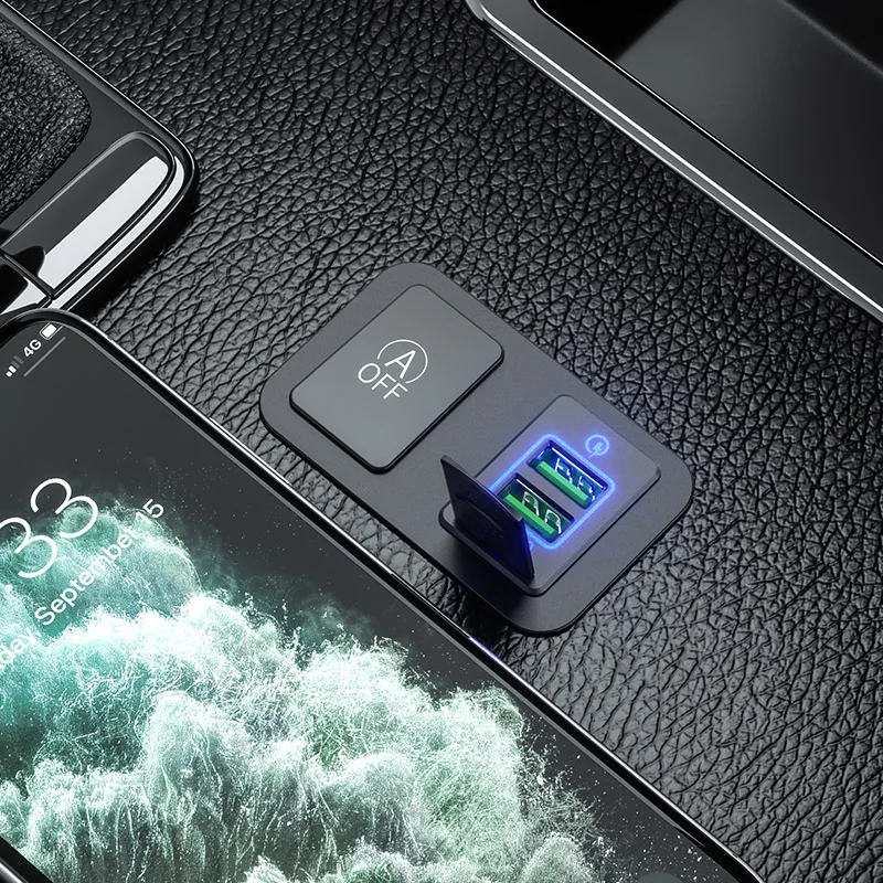 急速充電デュアルポートqc3 0usb車用電話充電器電源ソケット車用 Buy 急速充電qc3 0充電器 自動車電話の充電器 車の充電器の電源ソケット Product On Alibaba Com