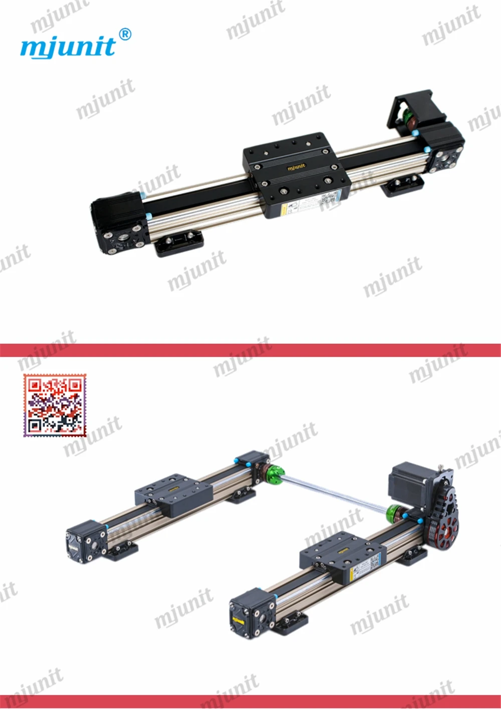 Mjunit Gantry Xy Axis Belt Module Sliding Table Synchronous Belt Guide Rail Linear Sliding Rail