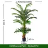 Palmier Areca artificiel vert de 1,90 m avec pot noir
