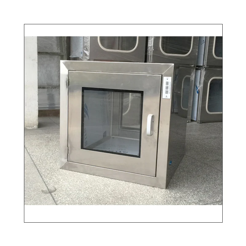 Stainless Steel Pass Box Static Type Electrical Interlock Clean Room Pass Through Box