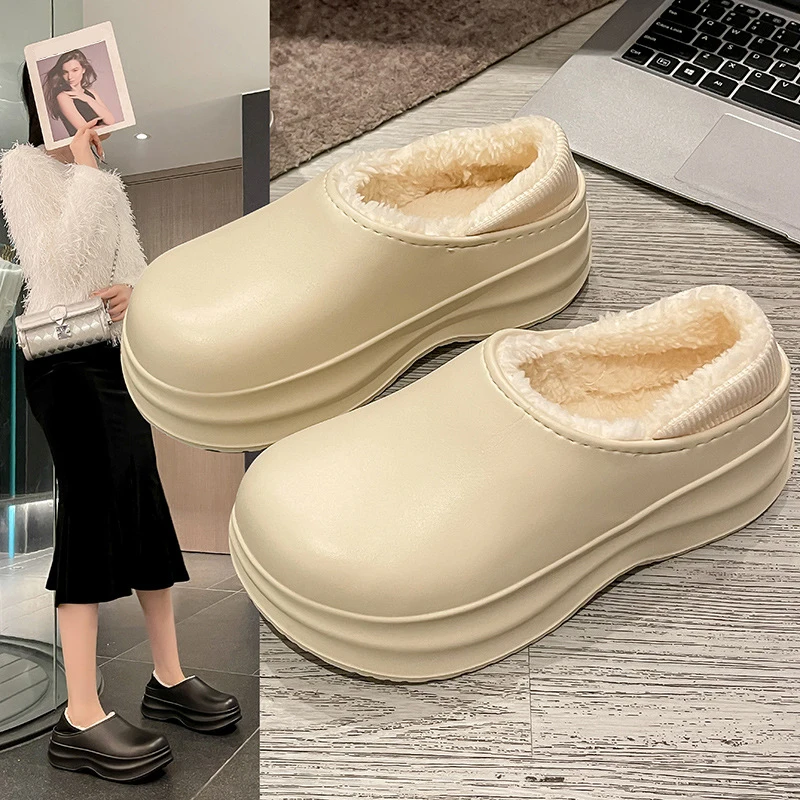 Women's Classic EVA Garden Clogs Soft Plush Cotton Furry Winter for Slippers with Non-Sl aperçu 8