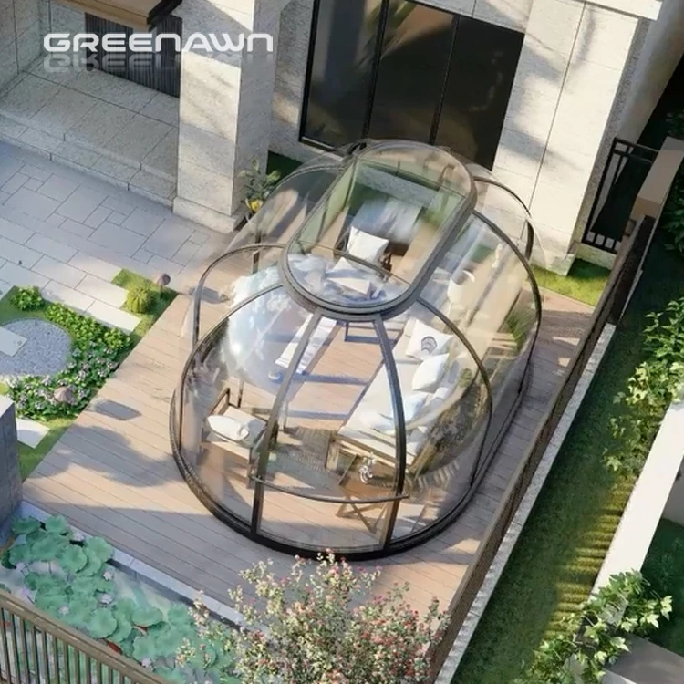 Free Standing Aluminum Dome House Tent - Outdoor Garden PC