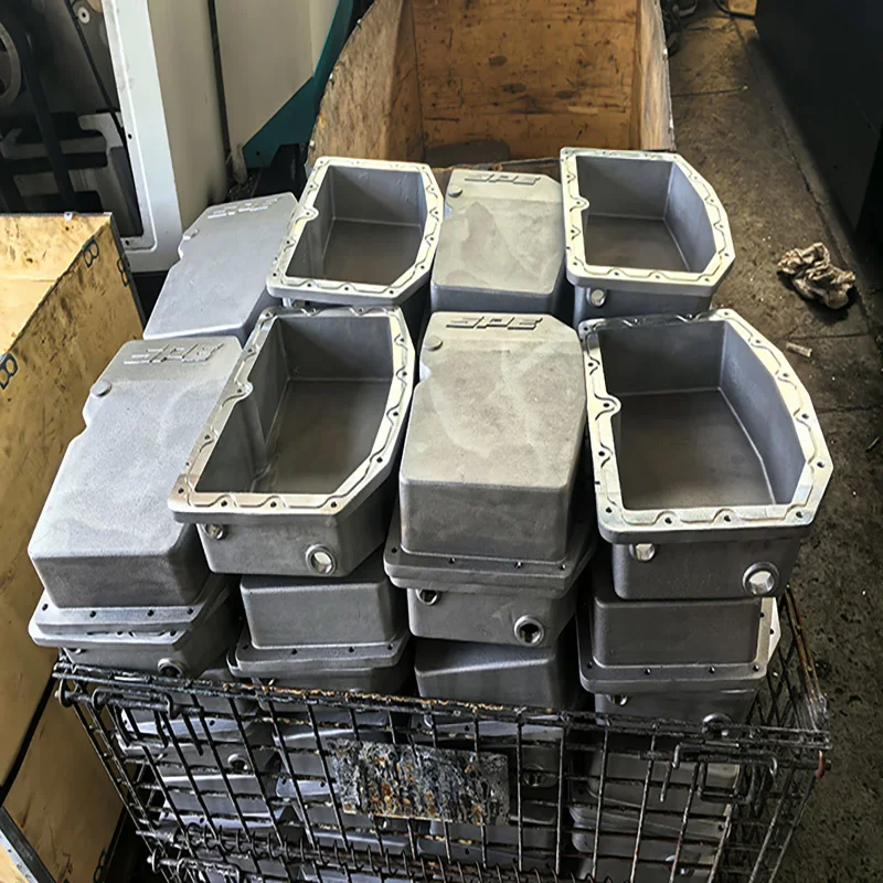 Aluminum Gravity Casting Automobile Oil Pan Premium Casting Services Product details