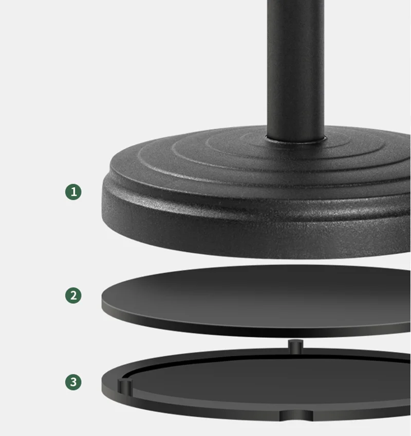 2 in 1 Mobile Phone Holder Tablet Stand Desk 360 Rotate for Desktop Live Streaming Overhead Shoot Video Round Base