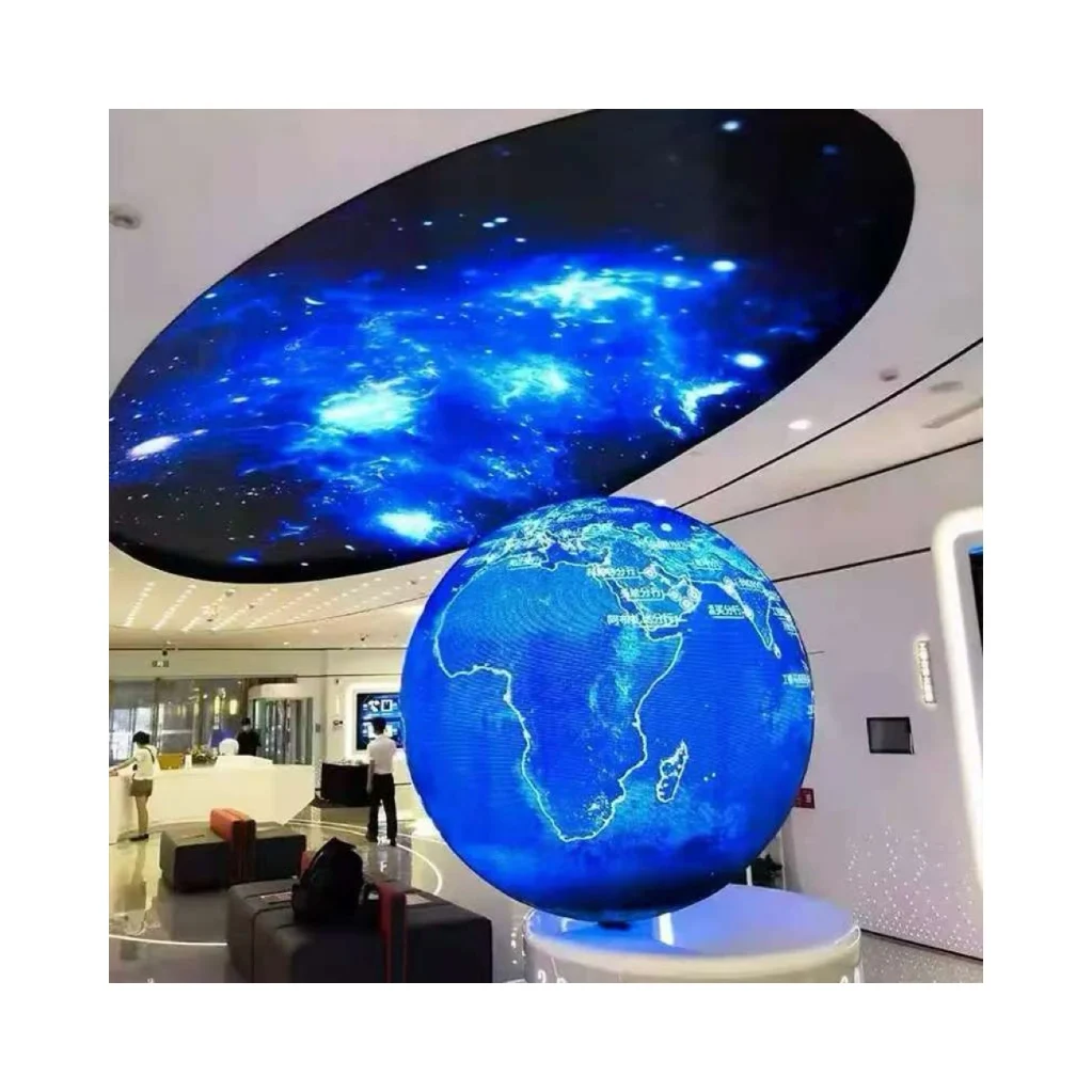 2025 Baru Penuh Warna P1.8 P2 P2.5 Globe Layar Video LED Bola Kustom Ukuran Apa Saja 1m 2m 3m Bola 360 Derajat Layar LED