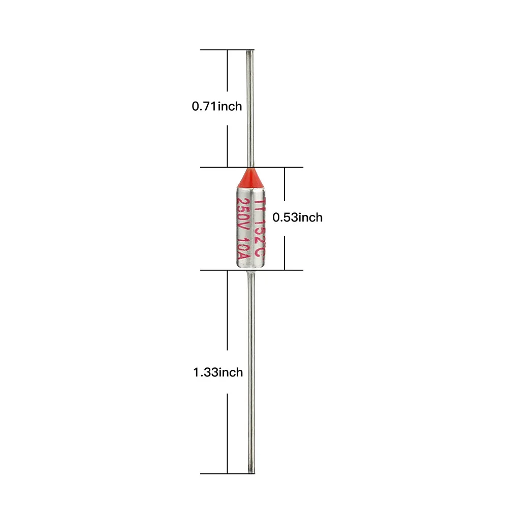 High Capacity Thermal Cutoff Fuse Assortment Kit 100 to 280C for Electric Dryer & Fan Heater 250V Ceramic Thermal Fuse