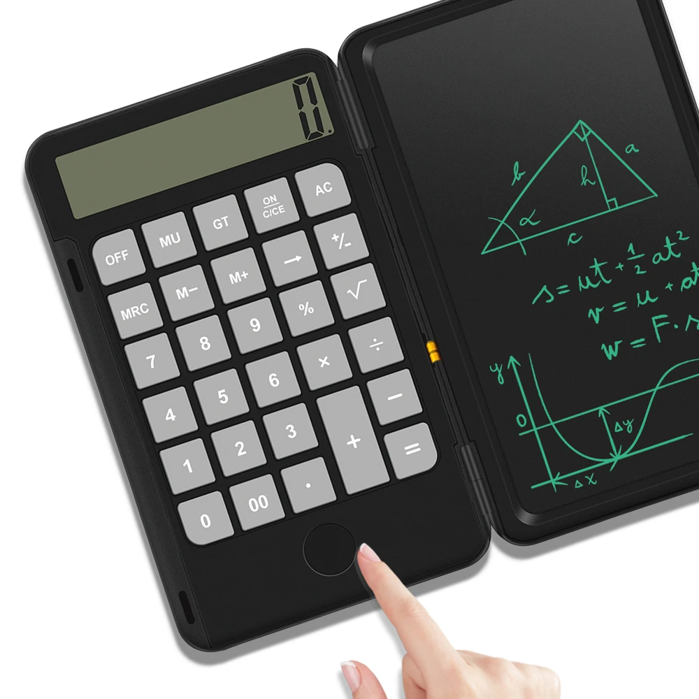 جديد 6.5 Inch Lcd Screen Electronic 12 Digit Electric Calculator Pad With Writing Tablet