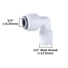 1/4" (6,35 mm) a rosca macho de 1/4"