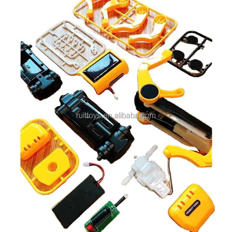 Новинка, умный робот «сделай сам», игрушечные стержни в сборе, Механическая Собака на солнечной батарее