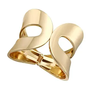Custom Wholesale  Bangles Geometric Opening Retro Temperament Women Cuffs Copper Alloy Dubai-gold Bangle Silver Bracelet
