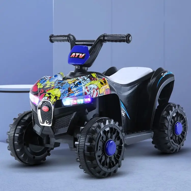 Remote Controlled 4-Wheel Electric ATV Quad Bike for Kids Power Battery Plastic Material Small Wheel Ride-on Car Toy