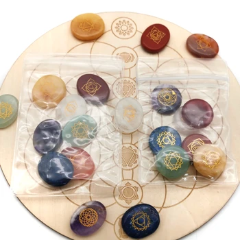 Purpledi Set di Pietre Chakra, Set di Cristalli di Chakra, Set di Cristalli Curativi Naturali e
