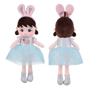 Baby Kawaii Long Ear Bunny Rabbit Plush Rag Dolls Wholesale Soft Custom Plush Dolls For Girls Gift