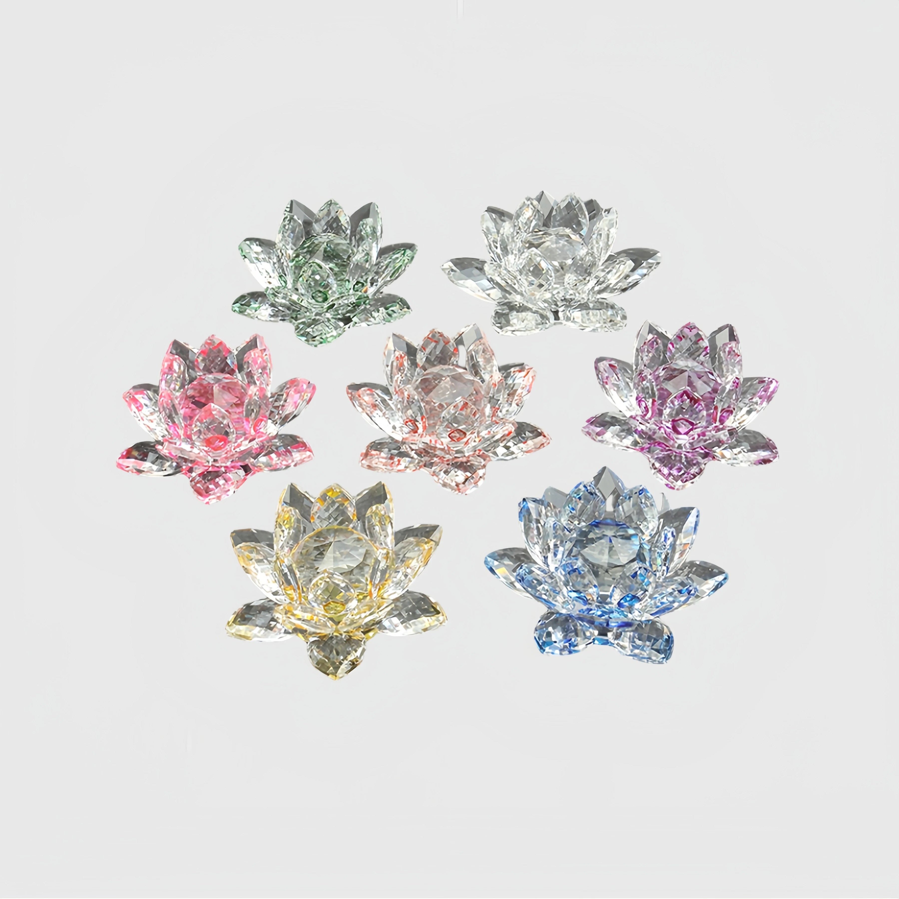Handmade Glass Lotus Crystal Lotus Flower Made in China Crystal Decoration Lotus Flower Decoration Wedding Souvenirs
