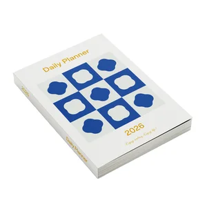 Eco Friendly Geometric Cover Daily Planner Undated Productivity Notebook for Business Professionals and Students