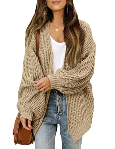 2026 Spring Women Casual Regular V-Neck Sweater with Regular Sleeves Flat Knitted Cardigan Custom Women Sweater