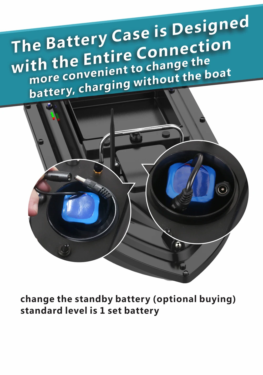 New Big Hopper Remote Control Boat Fishing Bait Boat GPS Powerful Two Motors Heavy Load 2kg Weight Cruise Fishing RC Bait Boat