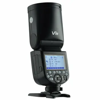 GODOX Factory Professional Speedlite TTL Round Head Camera Flash Lights Godox V1 Versionversion for All Brands Camera with AK-R1 detail image