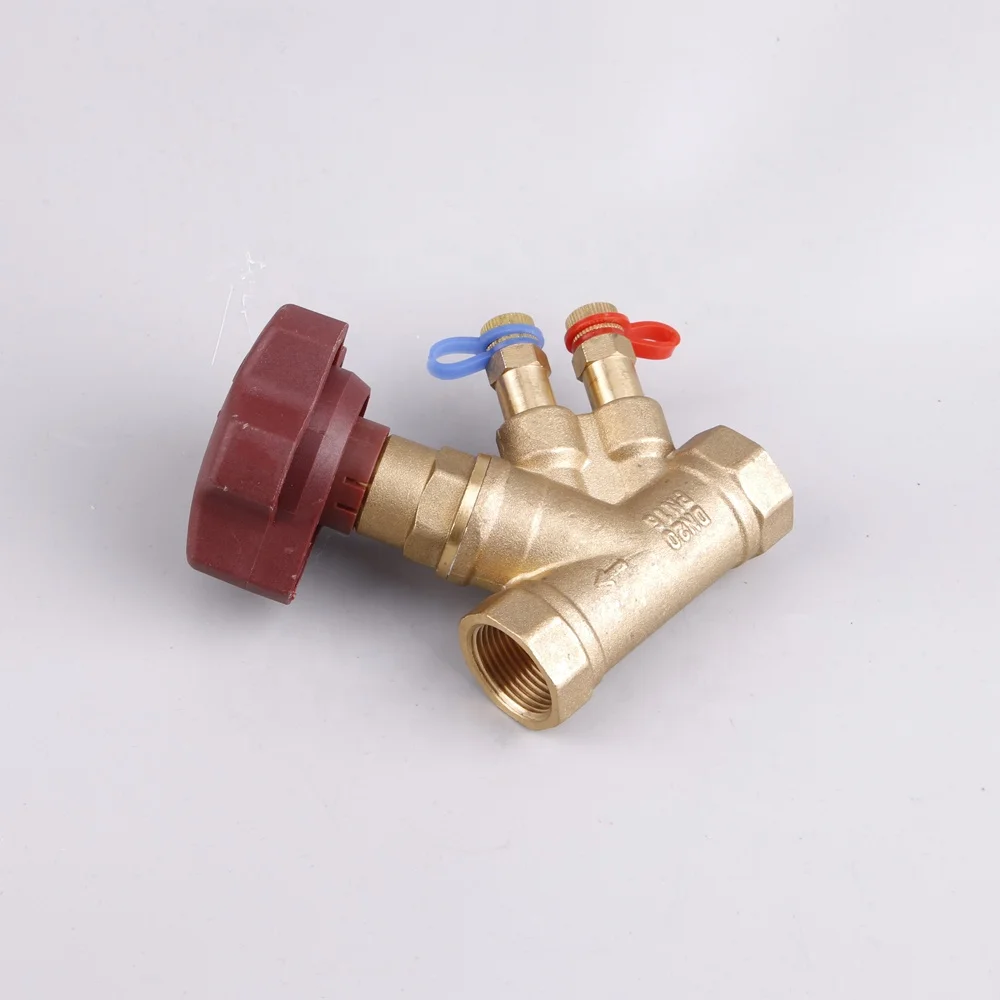 Brass  Balancing Valves Double Regulating Balance Flow Meter Valve