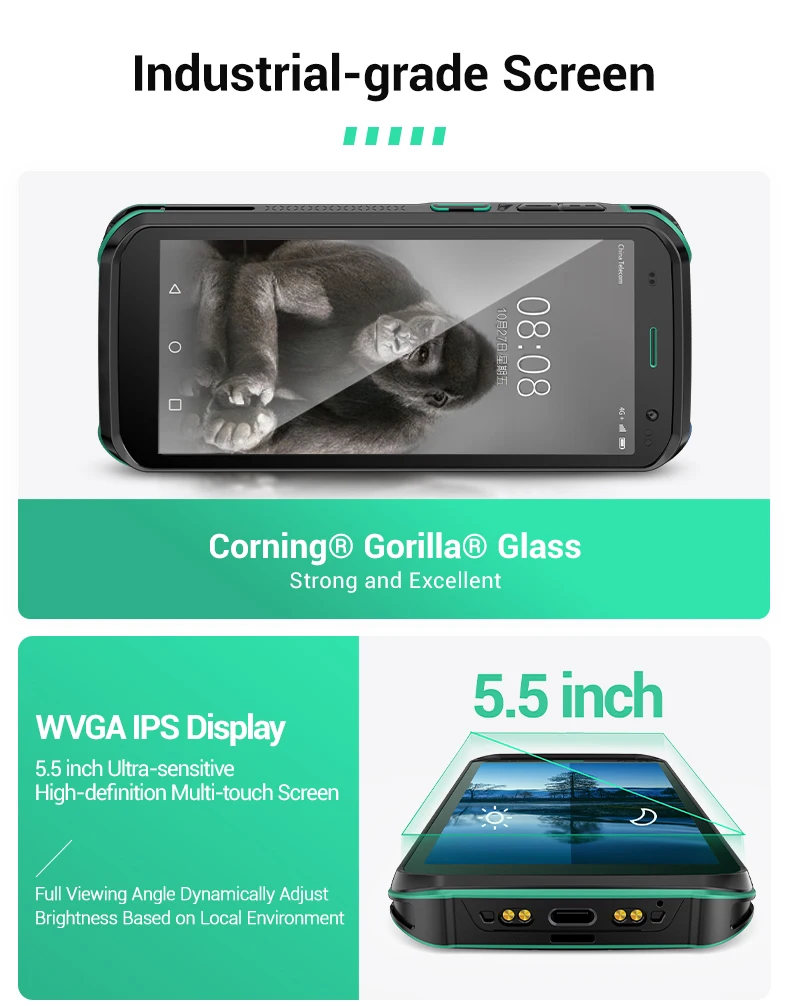 Mindeo M50 Android PDA Mobile Data Terminal 1D 2D Barcode Scanner 5.5'' 4G IP68 Waterproof GPS GMS for Logistics Stock