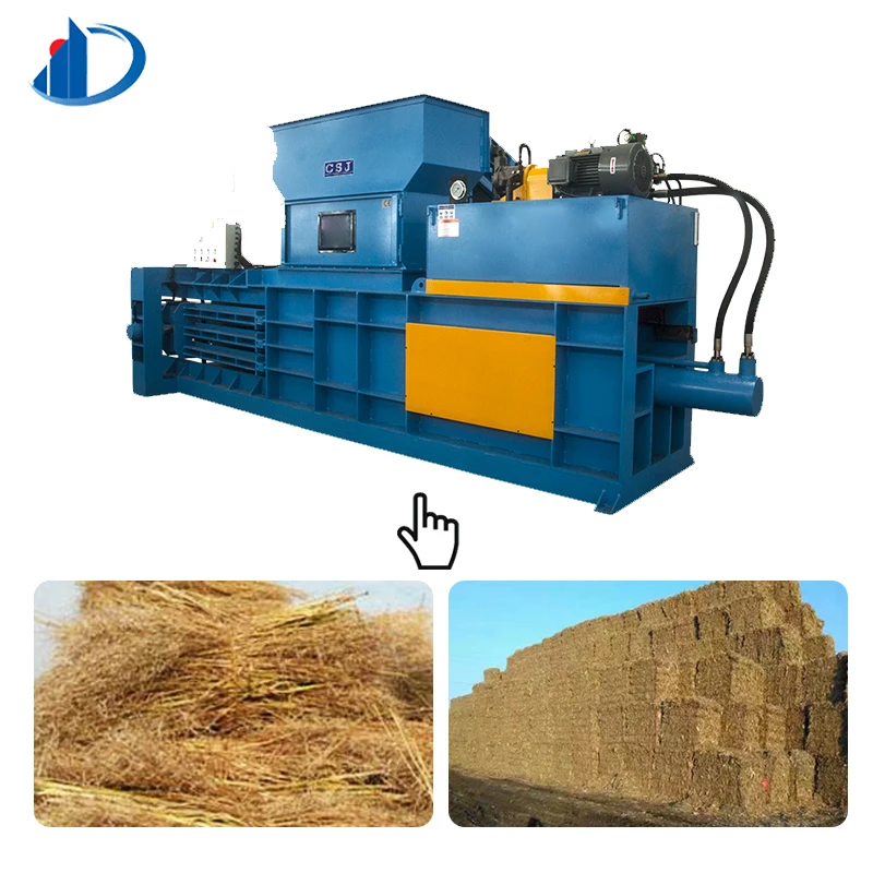 Cheap Rice Straw Baling Machine Price Stationary Hay Baler Machine for Sale 	Automatic Electric Baler From China
