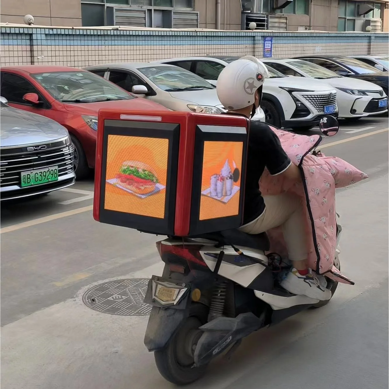 500x500x500mm Digital LED Delivery Box LED Motorcycle Rear Boxes ...