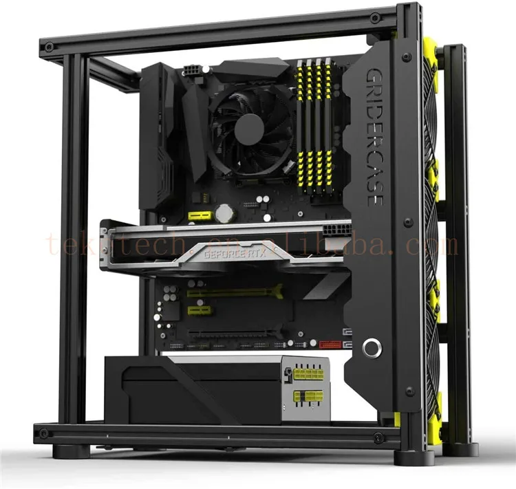 新品！VEDDHA 水冷却オープンエアフレーム三角形+ミュートファン3点