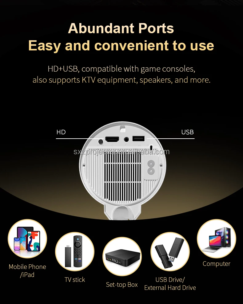 Best Selling Wireless WiFi BT TS7 Portable 4K Support Android 13 Smart Mini Home Theater Short Throw Video Dormitory Projector