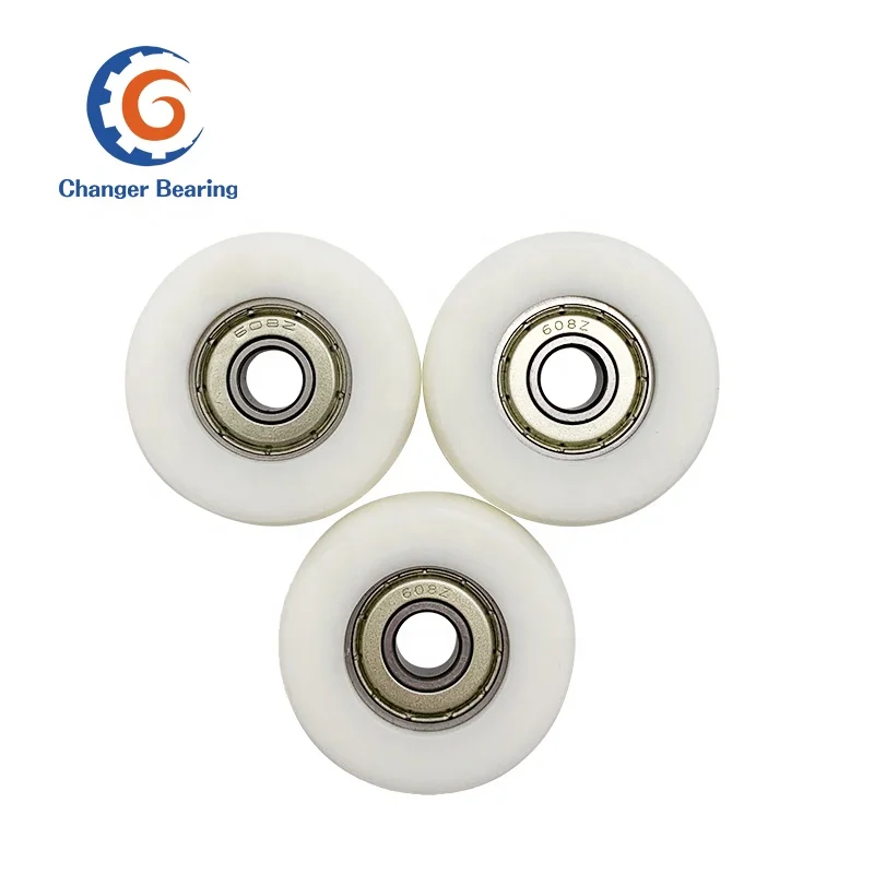 Indoor Rowing Exercise Nylon Rowing Machine Wheels 8x38x12mm with 608ZZ Bearing Bore 8mm Rowing Machine Nylon Wheel