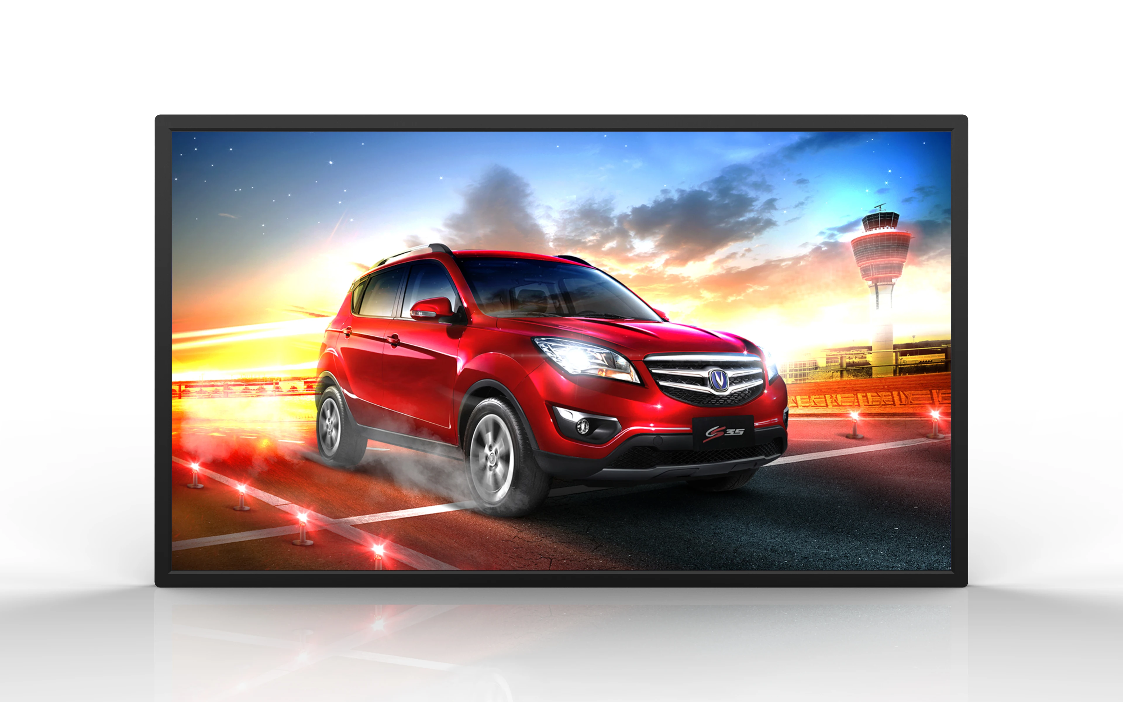 High Brightness 2500-3000 Nits LCD Display 43-65 Inch Digital Window Signage for Subway Airport Welcome Displays