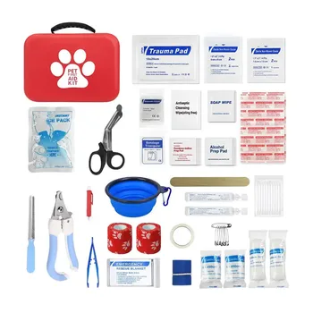 JK-CW-001   2024 Amazon Hot Selling Veternary Emergency Compact Pet First Aid Kit Eco Wholesale Eva Bag For Dog Cat