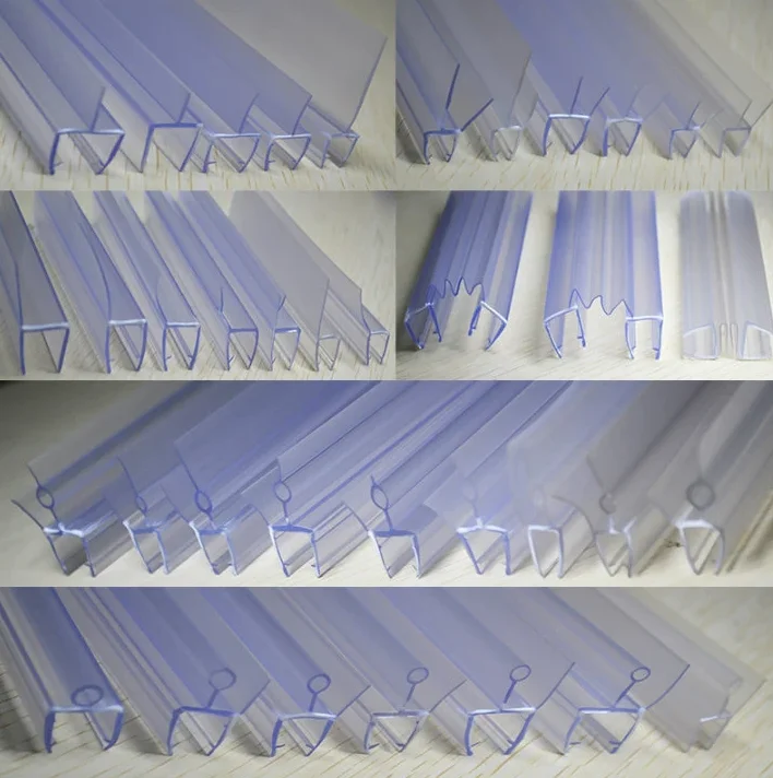 Waterproof Rubber Pvc/silicone Seal Strip For Bathroom Shower Glass