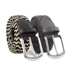 New Belts New Wholesale Canvas Elastic Fabric Woven Stretch Multicolored Braided Belts