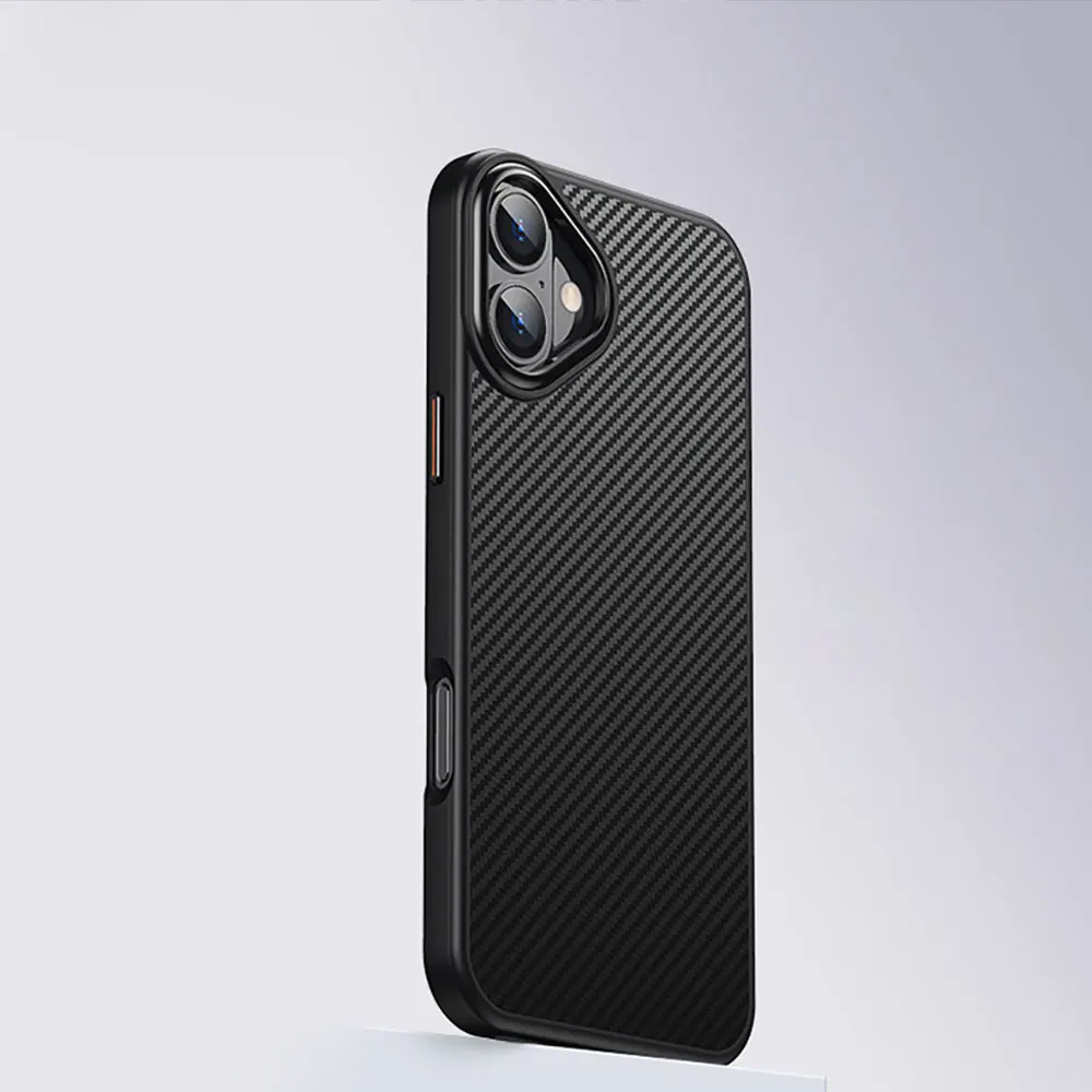 Laudtec Sjk930 Carbon Fiber Phone Case Simple Business Cover Thin Shell Anti-Fall For Iphone 16 15 14 13 12 11 Plus Pro Max