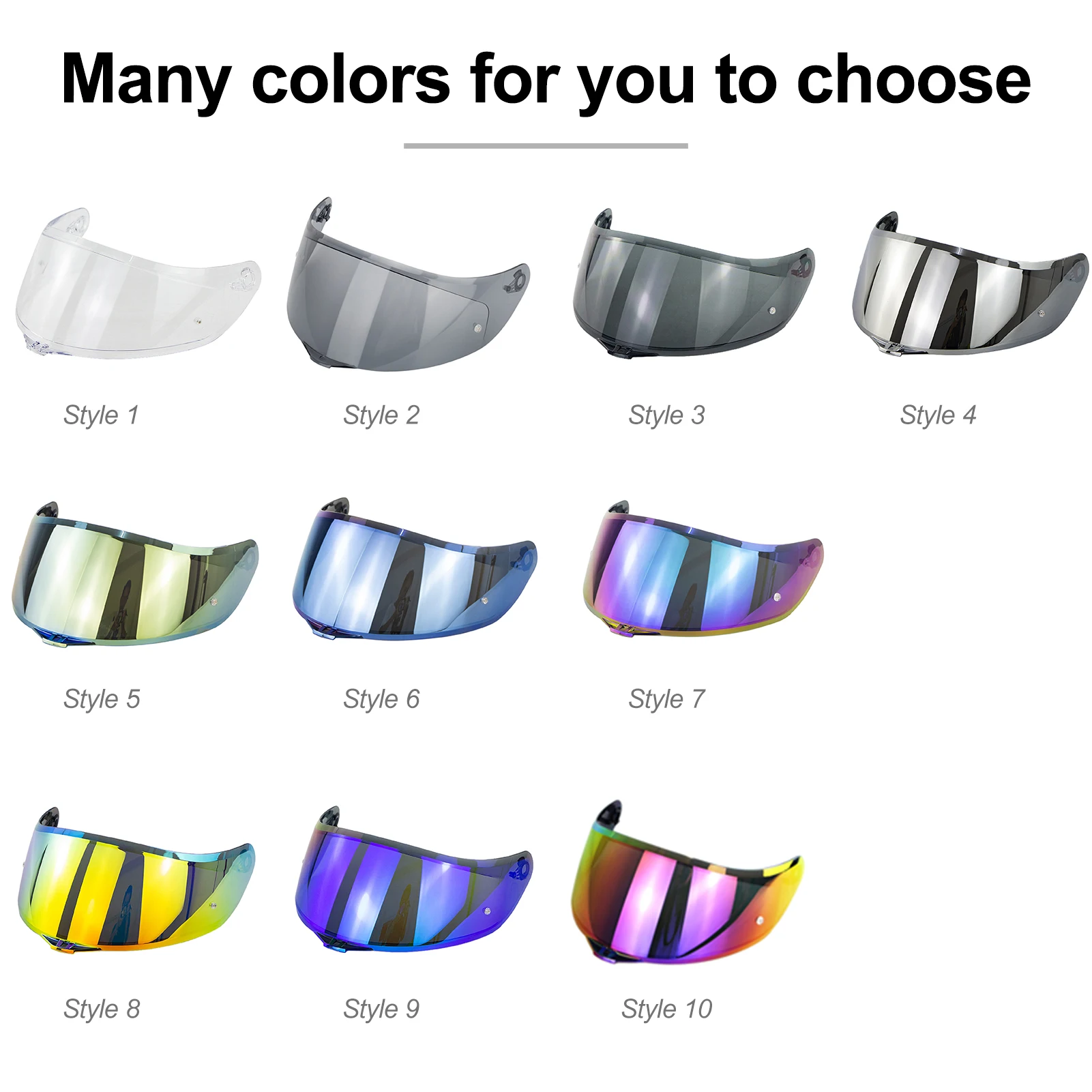 Qiilu Visiera Per Casco Moto - Lente Di Ricambio In PC Per Casco Integrale AGV K3SV K5 - Colore Blu - 2
