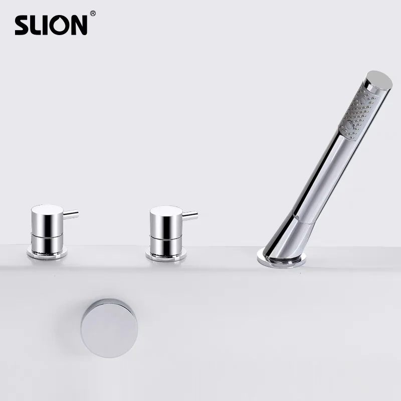 Modern 3 Holes Deck Mounted Bath Mixer