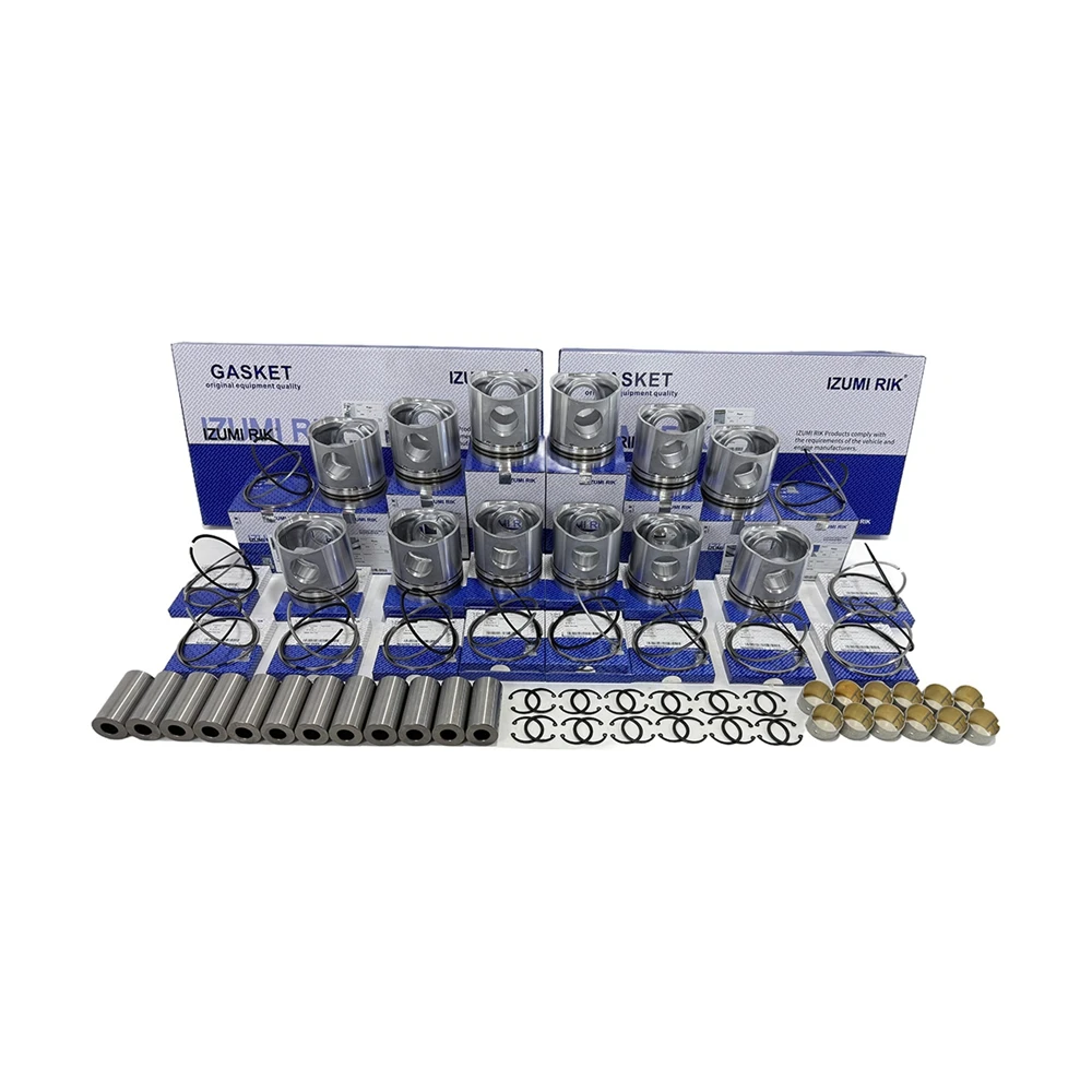 IZUMI RIK QSK35, QSK38, QST30, KTA150 Set ng piston at piston ring para sa Cummins