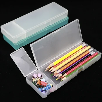 School Art Marker Double Decker Ballpoint Ball Pen Container Plastic ...