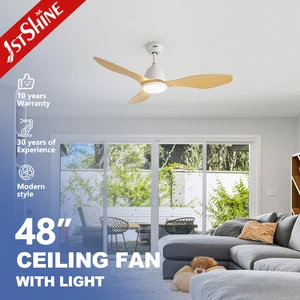 1stshine Ceiling Fan Indoor 48 Inches Silent Plastic Blades Smart Dimmable Ceiling Fan Lights
