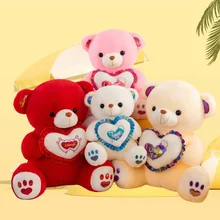 Love Heart Teddy Bear Stuffed Animals Birthday Valentines Mother's Day Gifts Soft Toys Plush Teddy Bear