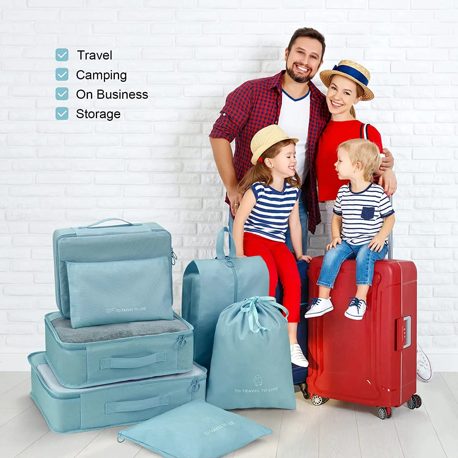 Packing Cubes For Travel 7 Pcs Luggage Organizer Bags Lightweight