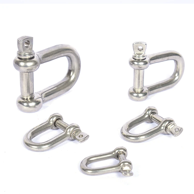 Factory Direct Sale M18 High Quality Polished Screw Pin Forged Hot Forged D Shackle