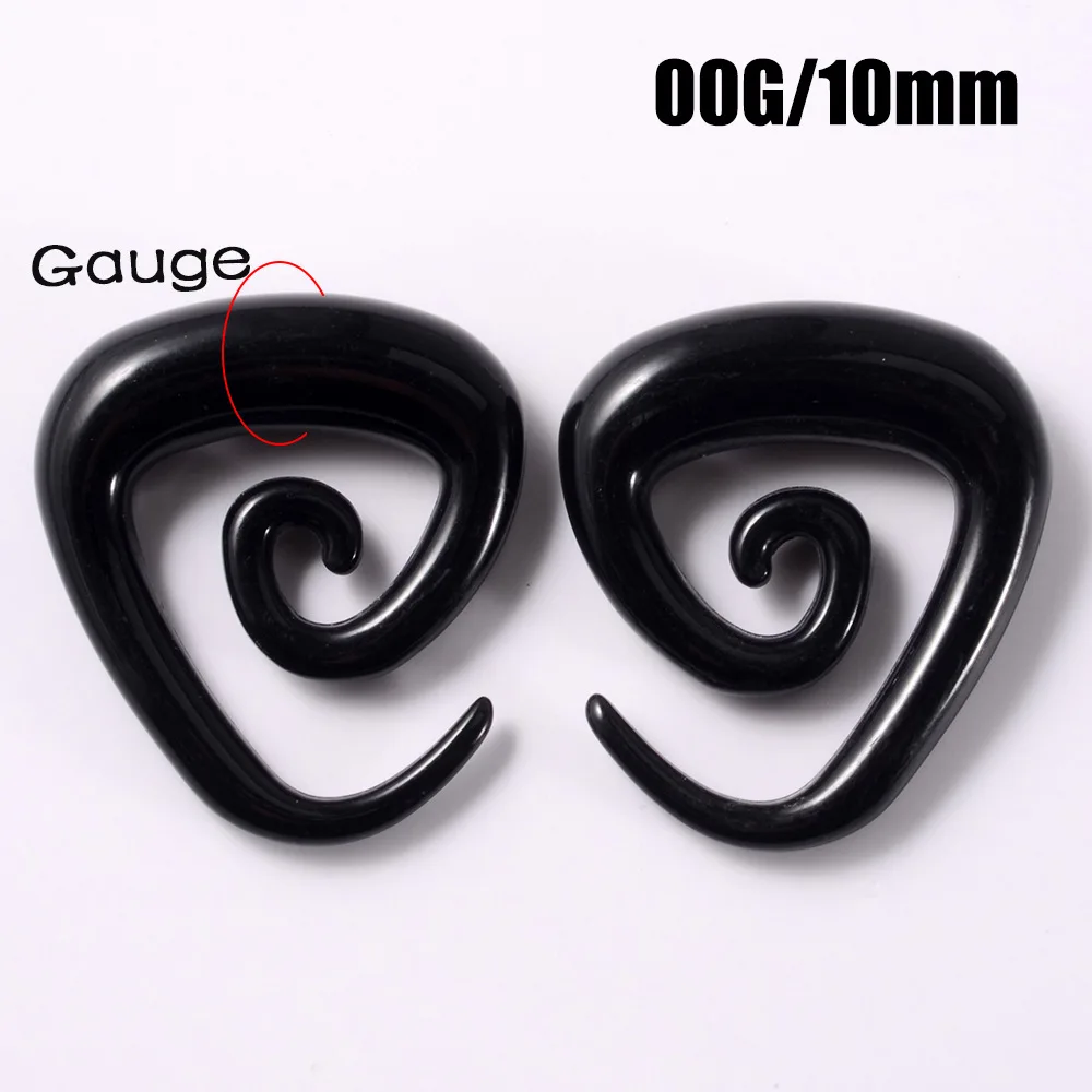 COOEAR 2 Pairs Matched Set Gauges for Ears Flesh Tunnels Kits Plugs Earrings Red Acrylic Ear Expander Stretchers Piercing. 