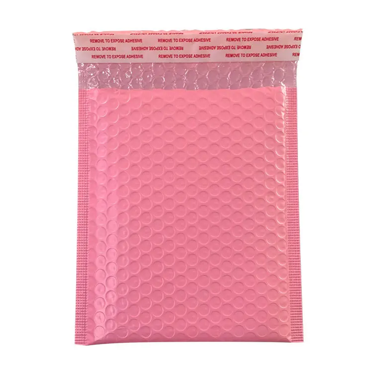 Custom Poly pink Bubble Mailers Padded Envelopes Shipping Packaging Bag