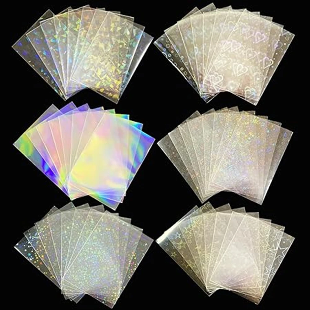 100pcs Kpop Photocard Sleeves Laser Flashing Card Sleeves Holographic Card Sleeve Trading Card Protector for Mini Polaroid Photo 100pcs Kpop Photocard Sleeves Laser Flashing Card Sleeves Holographic Card Sleeve Trading Card Protector for Mini Polaroid Photo