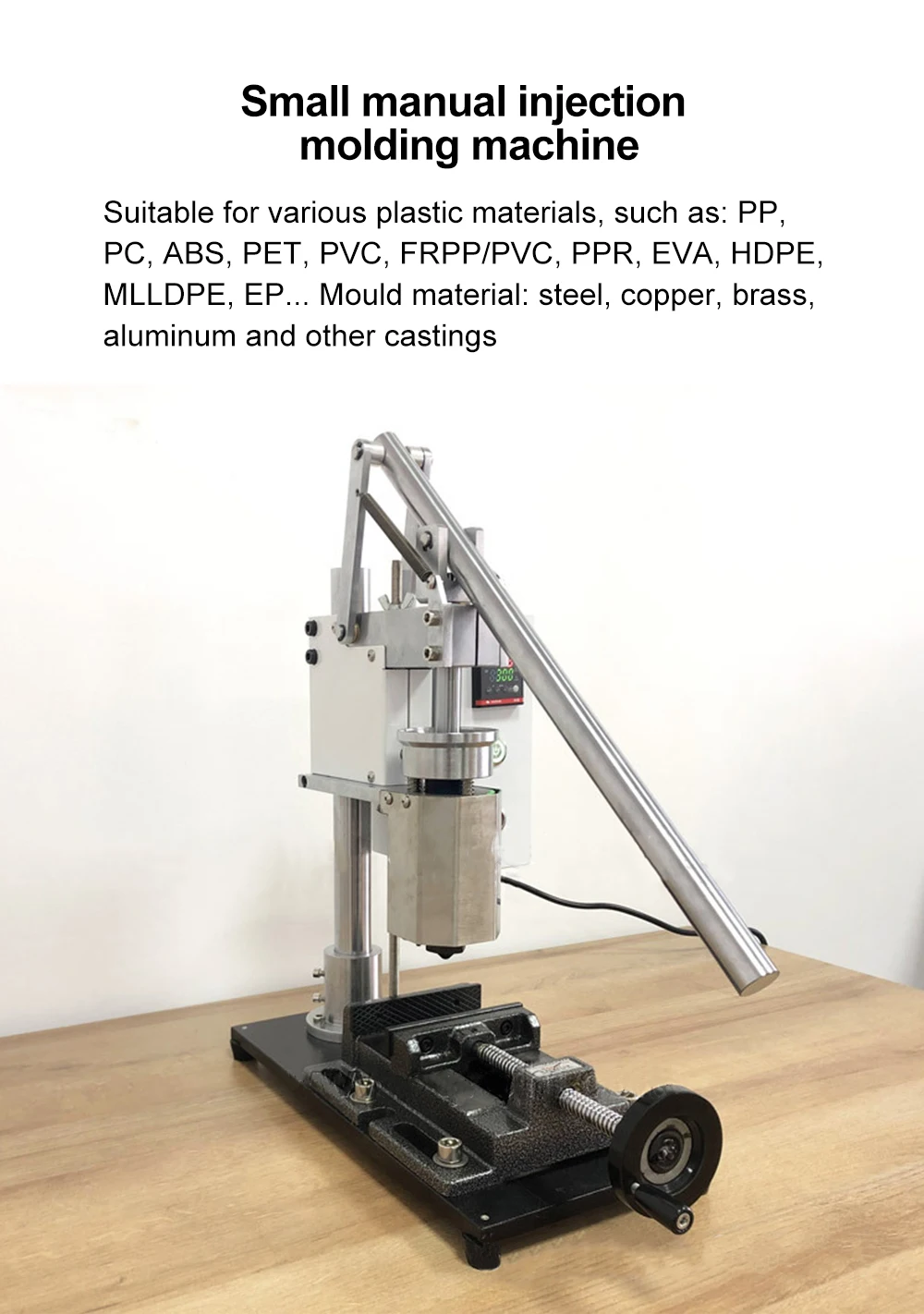 Desktop Hand Electric Plastic Injection Molding Machine Price Small