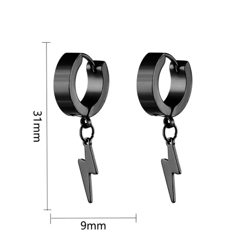 Factory Custom Fashion Small Punk Hip Hop Lightning Pendant Stainless